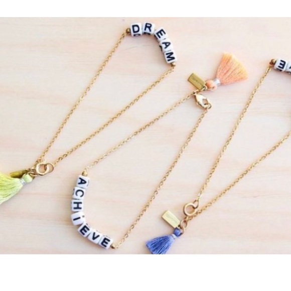 Achieve Letter & Tassel Bracelet - Picture 2 of 2